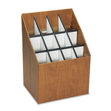 Safco® Corrugated Roll Files, 12 Compartments, 15w x 12d x 22h, Woodgrain (SAF3079) Each