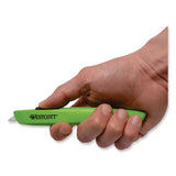 Westcott® Safety Ceramic Blade Box Cutter, 0.5" Blade, 6.15" Plastic Handle, Green (ACM17519) Each