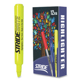 Stride StrideBrite Tank Highlighter, Fluorescent Yellow Ink, Chisel Tip, Yellow Barrel, 12/Box (STW42005) Box of 12