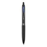 uniball® 207 Plus+ Gel Pen, Retractable, Medium 0.7 mm, Blue Ink, Black Barrel, 4/Pack (UBC70457) Pack of 4