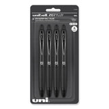 uniball® 207 Plus+ Gel Pen, Retractable, Medium 0.7 mm, Black Ink, Black Barrel, 4/Pack (UBC70460) Pack of 4