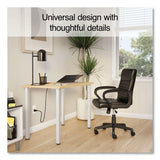 Union & Scale™ Essentials Writing Table-Desk, 42" x 23.82" x 29.53", Natural Wood/Silver (UOS60411CC) Each