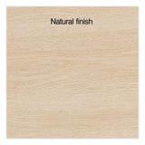 Union & Scale™ Essentials Single-Pedestal Writing Desk with Integrated Power Management, 59.8" x 29.9" x 29.7", Natural Wood/Black (UOS60419CC) Each