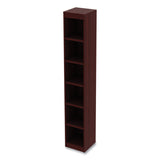 Alera® Alera Valencia Series Narrow Profile Bookcase, Six-Shelf, 11.81w x 11.81d x 71.73h, Mahogany (ALEVA67212MY) Each