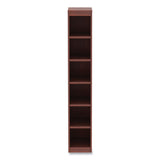 Alera® Alera Valencia Series Narrow Profile Bookcase, Six-Shelf, 11.81w x 11.81d x 71.73h, Medium Cherry (ALEVA67212MC) Each