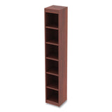 Alera® Alera Valencia Series Narrow Profile Bookcase, Six-Shelf, 11.81w x 11.81d x 71.73h, Medium Cherry (ALEVA67212MC) Each