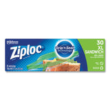 Ziploc® Sandwich Seal Top Bags, 8" x 7", Clear, 30/Box (SJN315880) Box of 30