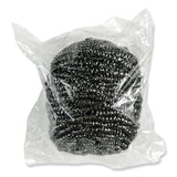 Boardwalk® Stainless Steel Scrubber, 3.93 x 1.96, Silver, 72/Carton (BWKSCRUBBER) Case of 72