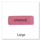Universal® Bevel Block Erasers, For Pencil Marks, Slanted-Edge Rectangular Block, Large, Pink, 20/Pack (UNV55120) Pack of 20