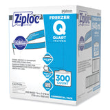 Ziploc® Double Zipper Freezer Bags, 1 qt, 2.7 mil, 7" x 7.75", Clear, 300/Carton (SJN696187) Case of 300