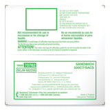Ziploc® Resealable Sandwich Bags, 1.2 mil, 6.5" x 6", Clear, 500/Box (SJN682255) Box of 500