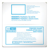 Ziploc® Double Zipper Freezer Bags, 1 qt, 2.7 mil, 7" x 7.75", Clear, 300/Carton (SJN696187) Case of 300
