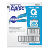 Ziploc® Double Zipper Freezer Bags, 1 qt, 2.7 mil, 7" x 7.75", Clear, 300/Carton (SJN696187) Case of 300