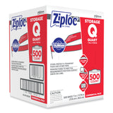 Ziploc® Double Zipper Storage Bags, Quart, 7" x 7.75", Clear, 500/Box (SJN364899) Case of 500