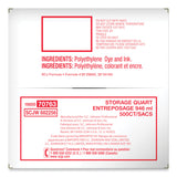 Ziploc® Double Zipper Storage Bags, Quart, 7" x 7.75", Clear, 500/Box (SJN364899) Case of 500