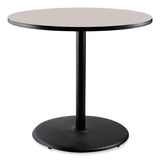 NPS® Cafe Table, 36" Diameter x 36h, Round Top/Base, Gray Neubula Top, Black Base, Ships in 1-3 Business Days (NPSCT13636RC1GY) Each