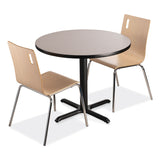 NPS® Cafe Table, 36" Diameter x 30h, Round Top/X-Base, Gray Nebula, Black Base, Ships in 1-3 Business Days (NPSCT13636XD1GY) Each