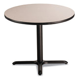 NPS® Cafe Table, 36" Diameter x 30h, Round Top/X-Base, Gray Nebula, Black Base, Ships in 1-3 Business Days (NPSCT13636XD1GY) Each