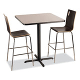 NPS® Cafe Table, 36w x 36d x 42h, Square Top/X-Base, Gray Nebula Top, Black Base, Ships in 1-3 Business Days (NPSCT33636XB1GY) Each
