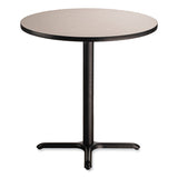 NPS® Cafe Table, 36" Diameter x 36h, Round Top/X-Base, Gray Nebula Top, Black Base, Ships in 1-3 Business Days (NPSCT13636XC1GY) Each