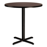 NPS® Cafe Table, 36" Diameter x 36h, Round Top/X-Base, Mahogany Top, Black Base, Ships in 1-3 Business Days (NPSCT13636XC1MY) Each
