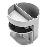 deflecto® Standing Desk Small Desk Organizer, Two Sections, 3.85 x 3.85 x 3.54, Gray (DEF400001) Each