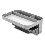 deflecto® Standing Desk Large Desk Organizer, Two Sections, 9 x 6.17 x 3.5, Gray (DEF400002) Each