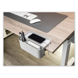 deflecto® Standing Desk Large Desk Organizer, Two Sections, 9 x 6.17 x 3.5, Gray (DEF400002) Each