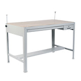 Safco® Precision Four-Post Drafting Table Base, 56.5w x 30.5d x 35.5h, Gray (SAF3962GR) Each