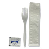 Boardwalk® Three-Piece Utensil Set, Fork/Napkin/Salt Packet, White, 500/Carton (BWK3KITMW) Case of 500