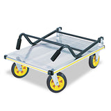 Safco® Stow-Away Platform Truck, 1,000 lb Capacity, 24 x 39 x 40, Aluminum/Black (SAF4053NC) Each