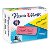 Paper Mate® Pink Pearl Eraser, For Pencil Marks, Rectangular Block, Large, Pink, 12/Box (PAP70521) Box of 12