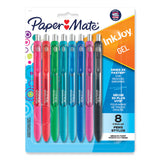 Paper Mate® InkJoy Gel Pen, Retractable, Fine 0.5 mm, Assorted Ink and Barrel Colors, 8/Pack (PAP1968614) Pack of 8