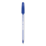 Paper Mate® InkJoy 50ST Ballpoint Pen, Stick, Medium 1 mm, Blue Ink, Clear Barrel, 60/Pack (PAP2014534) Pack of 60