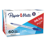 Paper Mate® InkJoy 50ST Ballpoint Pen, Stick, Medium 1 mm, Blue Ink, Clear Barrel, 60/Pack (PAP2014534) Pack of 60