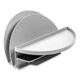 deflecto® Standing Desk File Organizer, 2 Sections, Letter Size, 12 x 9.69 x 7.11, Gray (DEF400003) Each