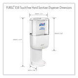 PURELL® ES8 Touch Free Hand Sanitizer Dispenser, 1,200 mL, 5.25 x 8.56 x 12.13, White (GOJ772001) Each