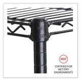 Alera® 5-Shelf Wire Shelving Kit with Casters and Shelf Liners, 36w x 18d x 72h, Black Anthracite (ALESW653618BA) Each