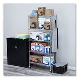 Alera® 5-Shelf Wire Shelving Kit with Casters and Shelf Liners, 36w x 18d x 72h, Silver (ALESW653618SR) Each