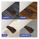 Master Caster® Giant Foot Doorstop, No-Slip Rubber Wedge, 3.5w x 6.75d x 2h, Brown, 2/Pack (MAS00969) Pack of 2