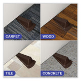 Master Caster® Giant Foot Doorstop, No-Slip Rubber Wedge, 3.5w x 6.75d x 2h, Brown (MAS00964) Each