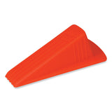 Master Caster® Giant Foot Doorstop, No-Slip Rubber Wedge, 3.5w x 6.75d x 2h, Safety Orange (MAS00965) Each