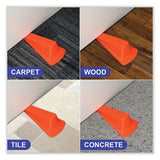 Master Caster® Giant Foot Doorstop, No-Slip Rubber Wedge, 3.5w x 6.75d x 2h, Safety Orange (MAS00965) Each