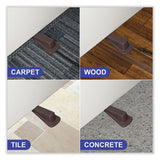 Master Caster® Big Foot Doorstop, No Slip Rubber Wedge, 2.25w x 4.75d x 1.25h, Brown, 2/Pack (MAS00971) Pack of 2