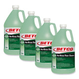 Betco® BioActive Solutions No-Rinse Floor Cleaner, Rain Fresh Scent, 1 gal Bottle, 4/Carton (BET2580400) Case of 4