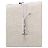 Safco® Over-The-Panel Double-Garment Hook, Satin Aluminum/Chrome (SAF4167) Each