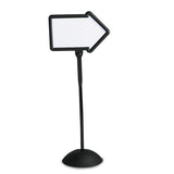 Safco® WriteWay Double-Sided Magnetic Dry Erase Standing Message Sign, Arrow, 64.25" Tall Black Stand, 25.5 x 17.75 White Face (SAF4173BL) Each
