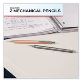 Paper Mate Mechanical Pencil, 0.5mm, 1/4"x1/4"x5-3/4" , 2/PK, Rose/Gold (PAP2128211) Pack of 2