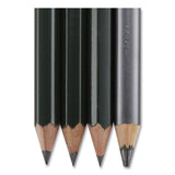 Prismacolor® Scholar Graphite Pencil Set, 2 mm, Assorted Lead Hardness Ratings, Black Lead, Dark Green Barrel, 4/Set (SAN2502) Pack of 4