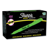 Sharpie® Pocket Style Highlighters, Fluorescent Green Ink, Chisel Tip, Green Barrel, Dozen (SAN27026) Dozen